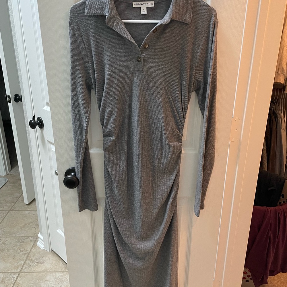 a new day Charcoal Long Sleeve Dress